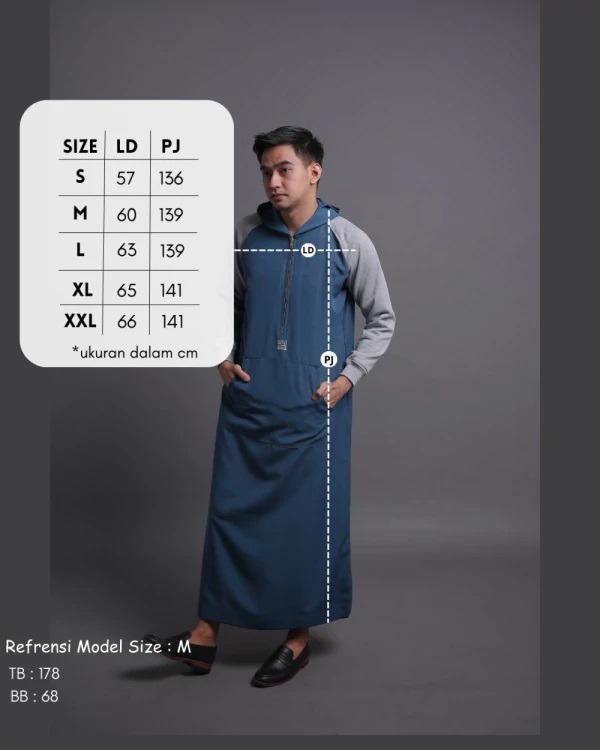 Size chart Thobe Essensial Hoodie