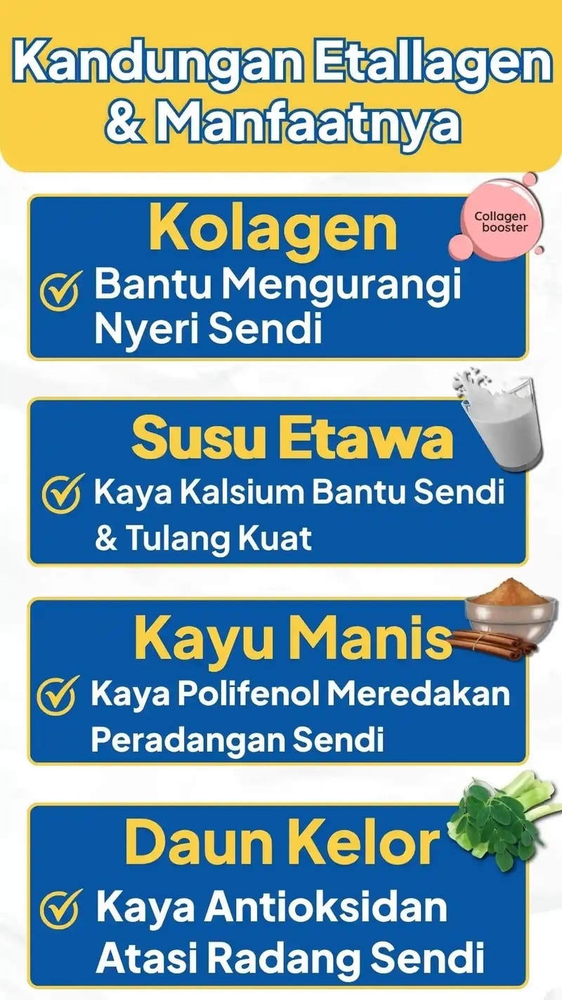 kandungan etallagen bantu sendi sehat