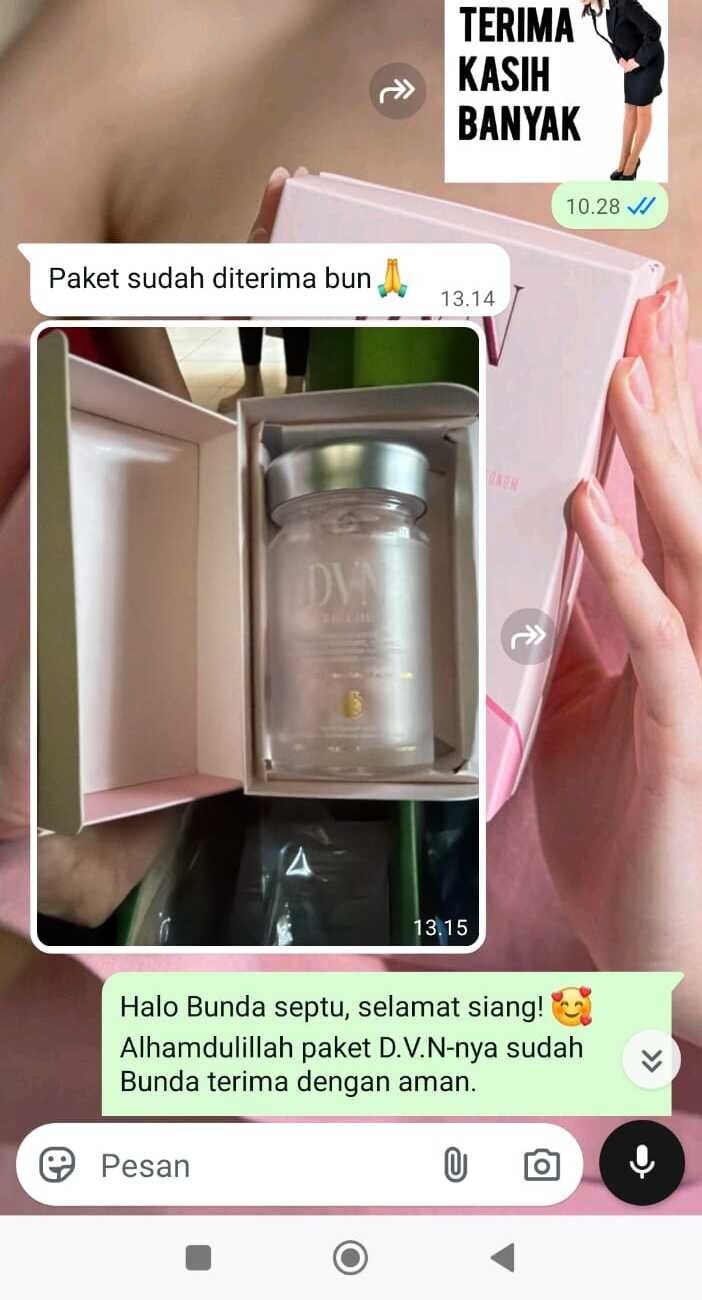 Konfirmasi paket D.V.N sudah diterima pelanggan
