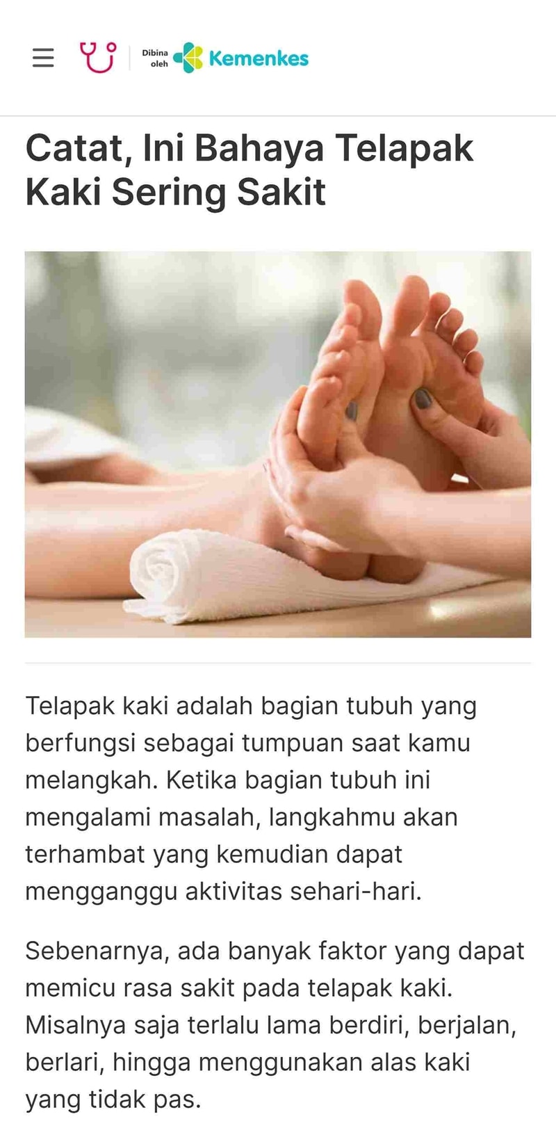 sakit telapak kaki