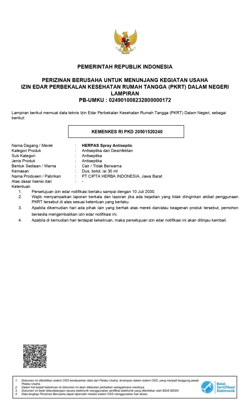 Sertifikat Keamanan HERPAS