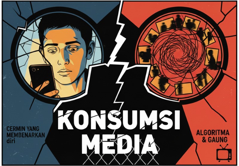 Ilustrasi Konsumsi Media (Gemini)