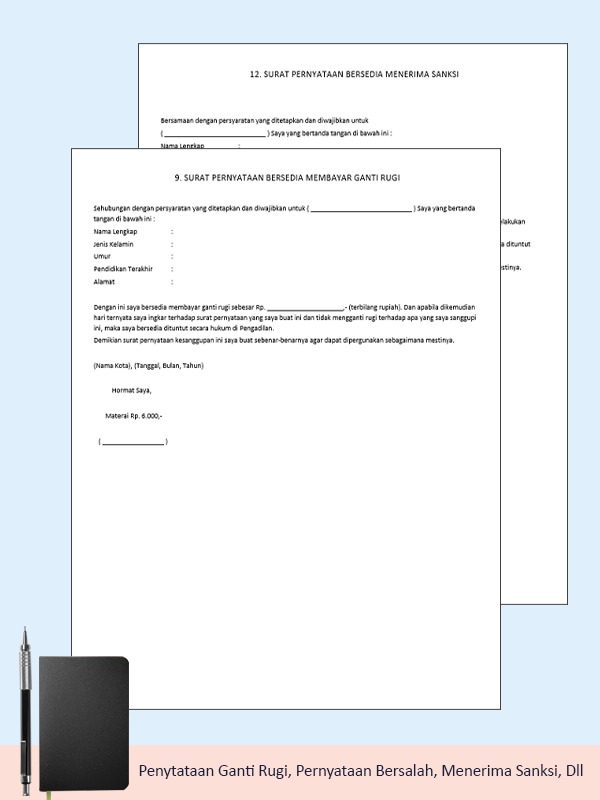 surat pernyataan, surat pernyataan perjanjian, surat pernyataan tanggung jawab mutlak, surat pernyataan bermaterai, surat pernyataan jual beli tanah, surat pernyataan ahli waris, surat pernyataan kesanggupan