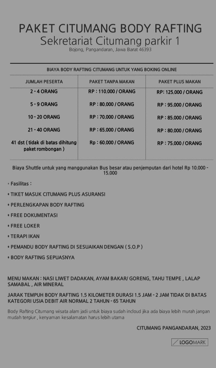 List tiket Citumang