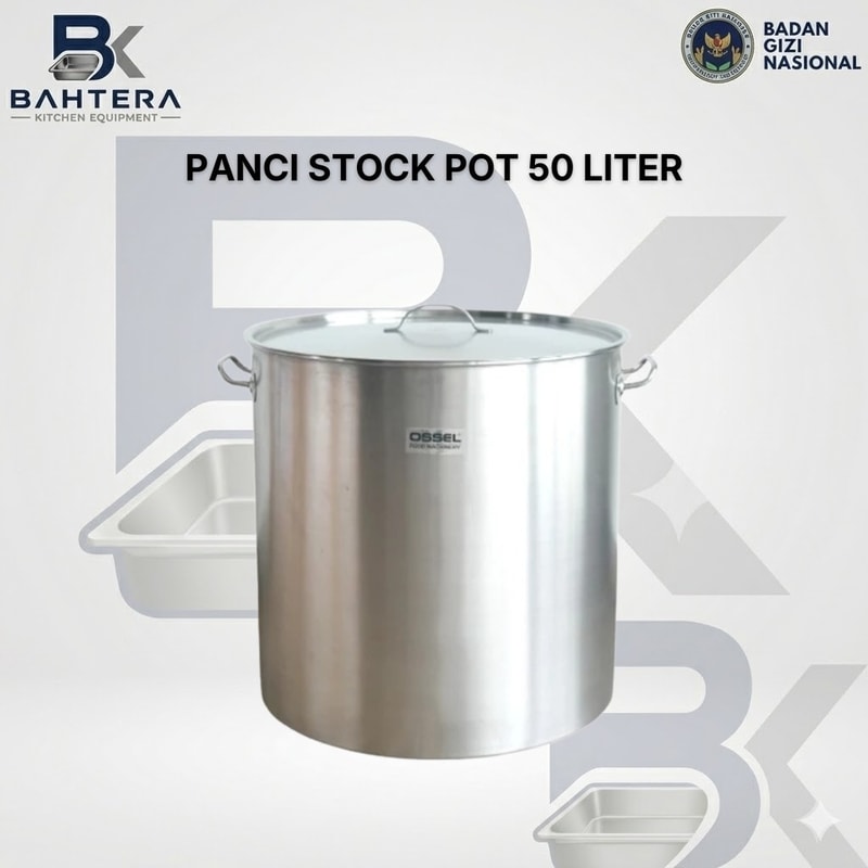 panci stock pot 50 liter, panci stainless steel 50 liter, panci MBG, panci SPPG, panci Badan Gizi Nasional, panci dapur industri, panci masak kapasitas besar, stock pot stainless steel, panci sup besar, panci kaldu stainless steel, panci makanan bergizi, peralatan dapur MBG, peralatan dapur SPPG, panci komunal, panci katering, panci produksi massal, panci food grade, panci dapur industri makanan, stock pot 50 liter, panci stainless steel food grade