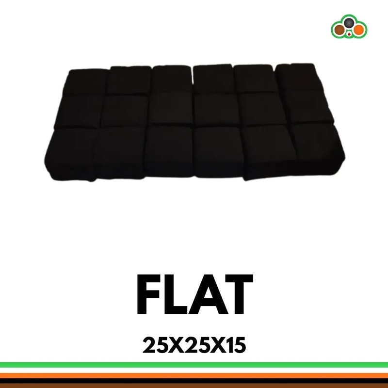 25x25x15 flat coconut shell briquettes