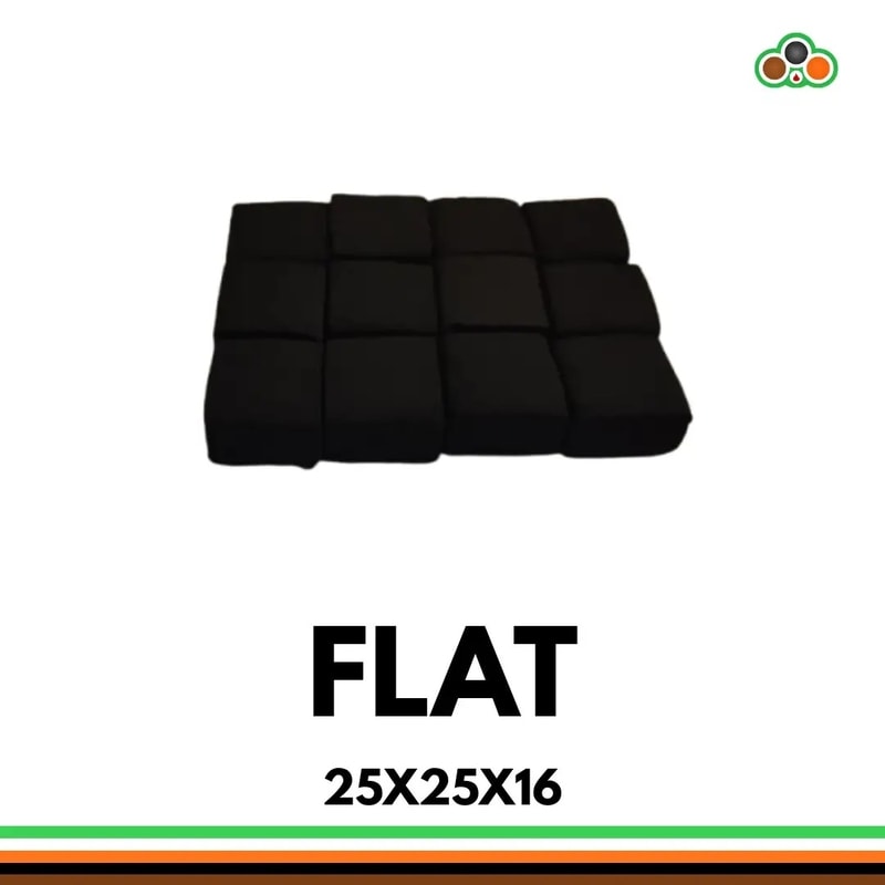 25x25x16 flat coconut shell briquettes