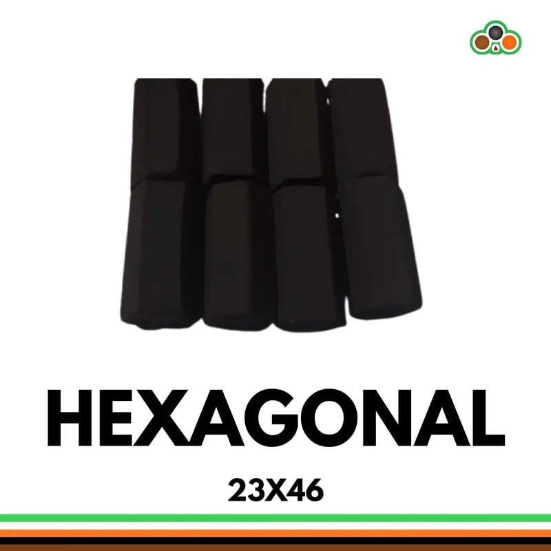 23x46 hexagonal coconut shell briquettes