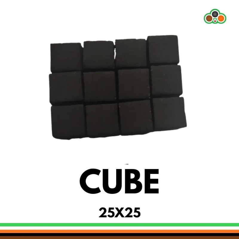 25x25 cube coconut shell briquette