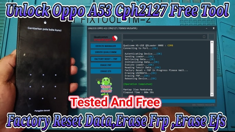 UNLOCK OPPO A53 CPH2127 FREE TOOL_BY TEKNISI MUSAFIR