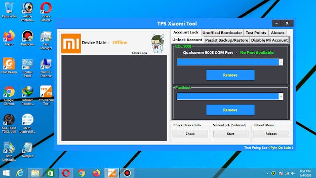 TPS Xiaomi Tool Remove Any Mi Account