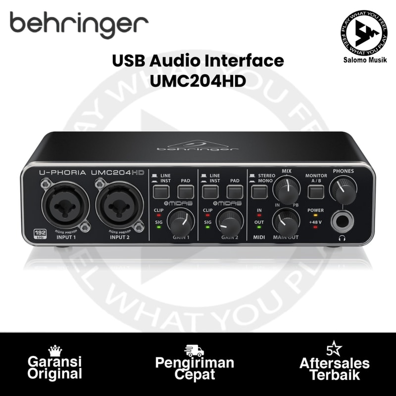 USB Audio Interface Behringer UMC204HD