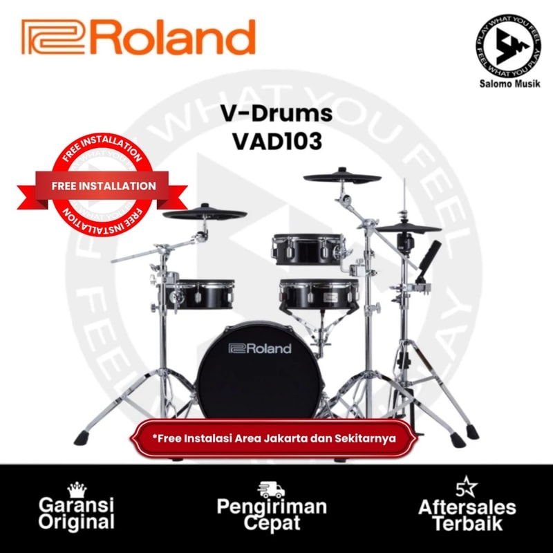 Drum Set Roland VAD103 V Drums Acoustic Design Kit Original