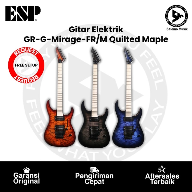 Gitar Elektrik ESP Grass Roots GR-G-Mirage-FR/M QM Quilted Maple Varian Warna