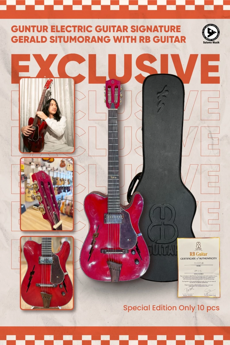 Gitar Akustik Elektrik RB Guitar GUNTUR Gerald Situmorang Signature + Free Hardcase