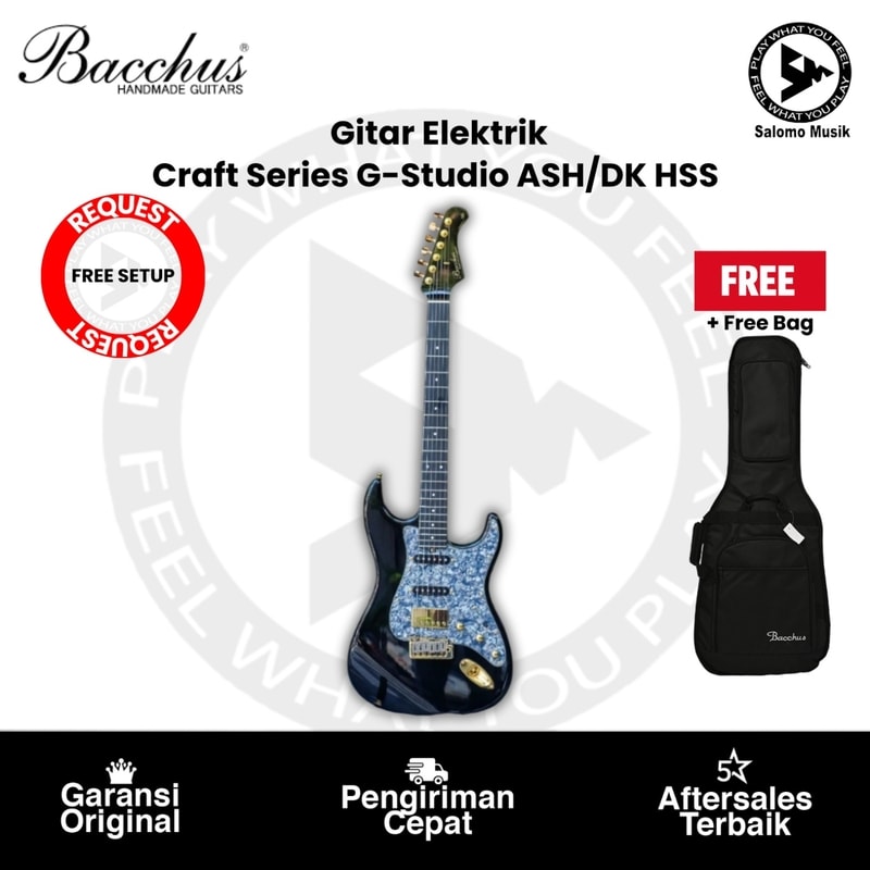 Gitar Elektrik Bacchus Craft Series Made in Japan G-Studio ASH DK HSS Strat Style Original