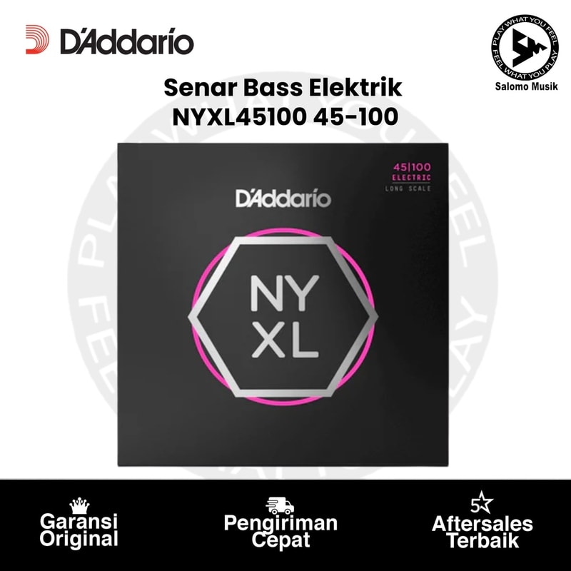 Senar Bass Elektrik D'Addario NYXL45100 NYXL Long Scale Regular 45-100 Original