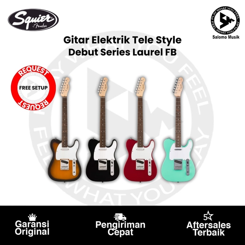 Gitar Elektrik Squier Debut Series Tele Style Varian Warna Original