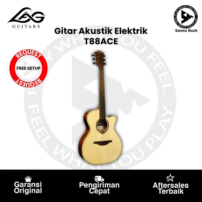 Gitar Akustik Elektrik LAG Guitars T88ACE Auditorium Cutaway