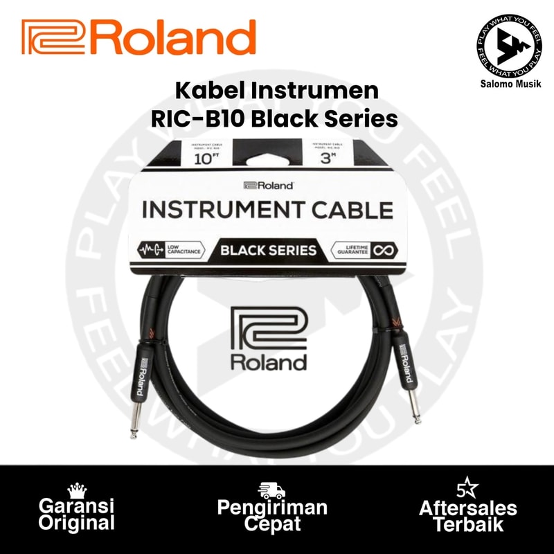 Kabel Instrumen Roland RIC-B10 Black Series Straight-to-Straight