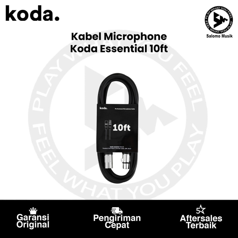 Kabel Microphone Koda Essential 10ft Black