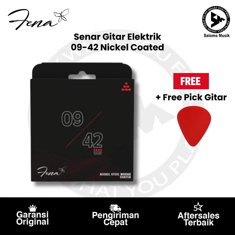 Senar Gitar Elektrik Fena 09-42 Nickel Coated Original