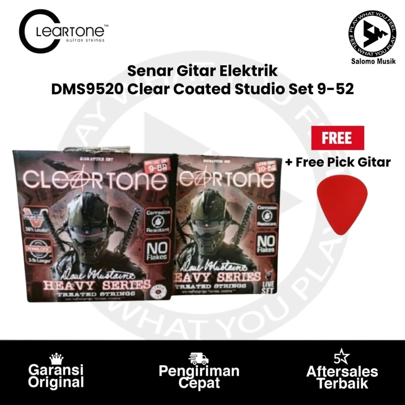 Senar Gitar Elektrik Cleartone DMS9520 Clear Coated Studio Set 9-52
