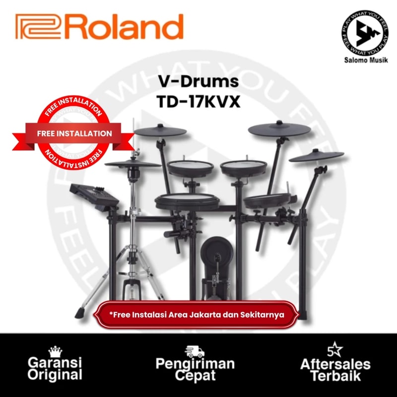 Drum Elektrik Roland TD-17KVX V-Drums Gen 2 Electronic Drum Set Original
