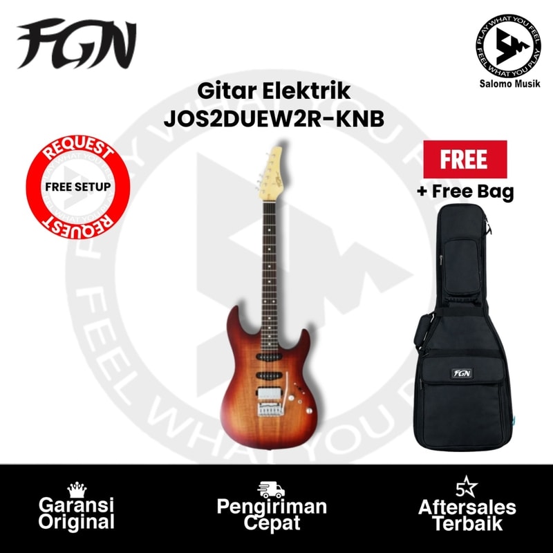 Gitar Elektrik Fujigen JOS2DUEW2R-KNB Original + Free Gigbag + Free Setup
