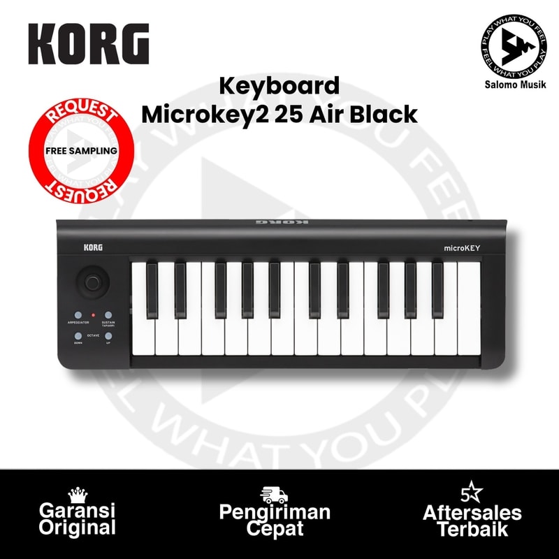 Keyboard Microkey2 Korg 25 Air Black + Free Request Sampling