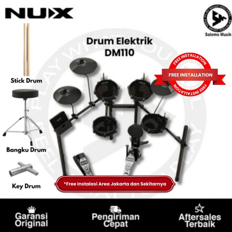 Drum Elektrik Nux DM110 Original Fullkit