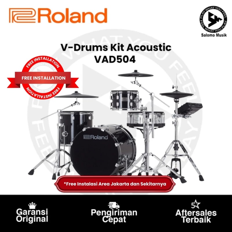 Drum Elektrik Roland VAD504 V-Drums Kit Acoustic Design Original