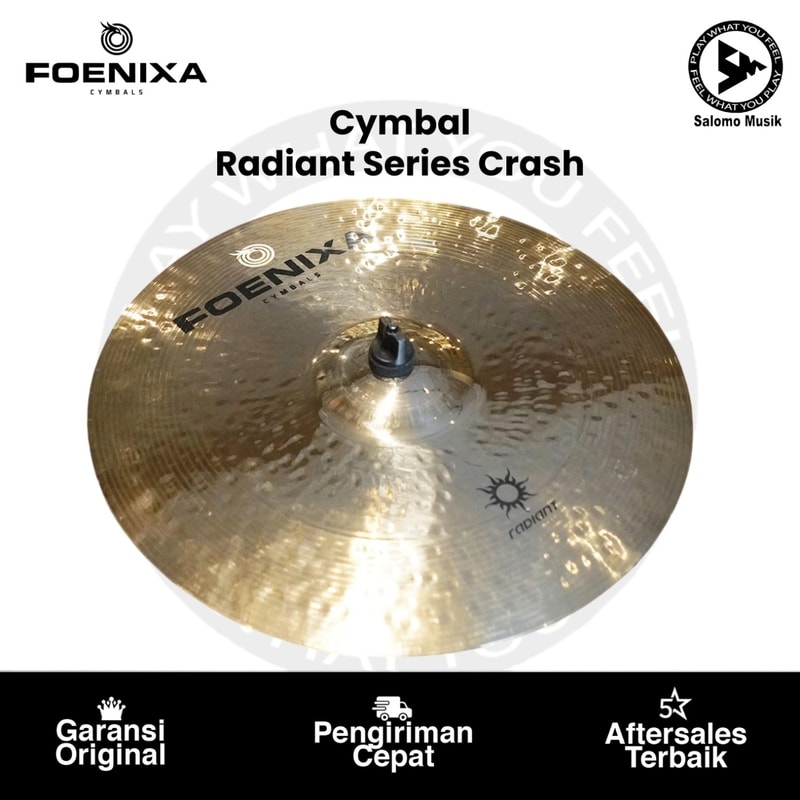 Cymbal FOENIXA Radiant Series Crash Varian Ukuran Original