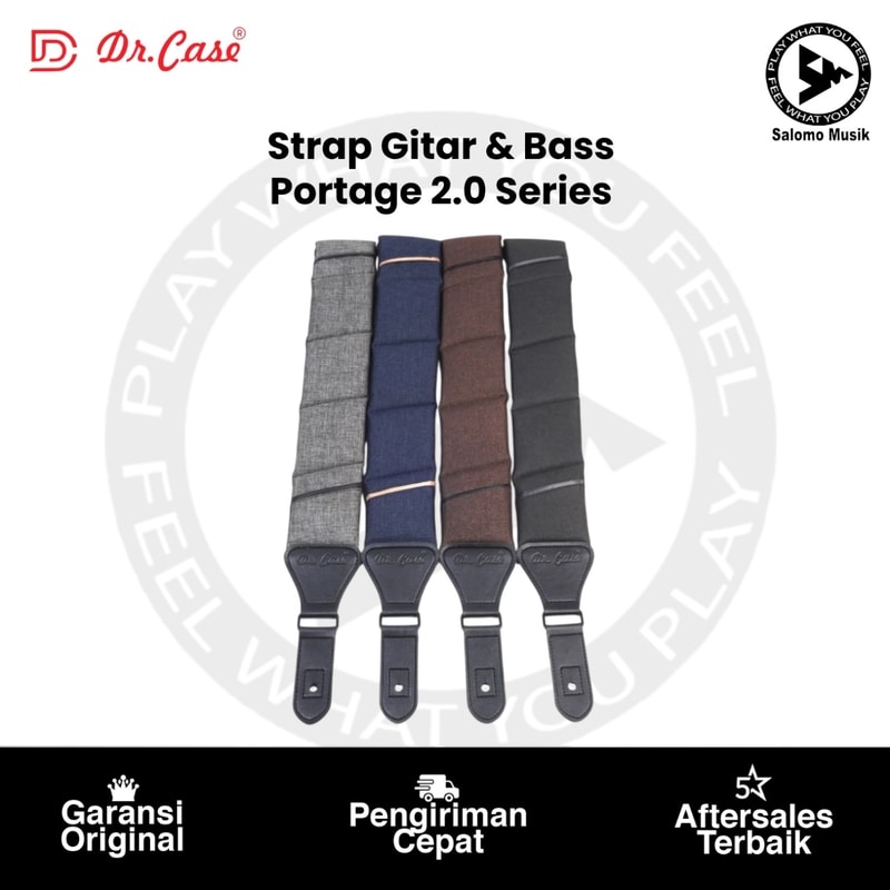 Strap Gitar & Bass Dr. Case Portage 2.0 Series Varian Warna Original