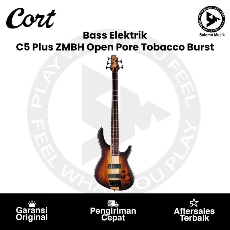 Bass Elektrik Cort C5 Plus Artisan Series ZBMH OTAB Open Pore Tobacco Burst