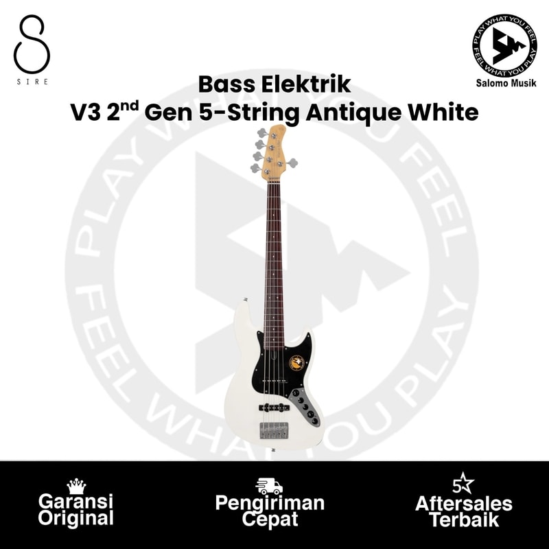 Bass Elektrik Sire Marcus Miller V3 2nd Generation 5-String Antique White