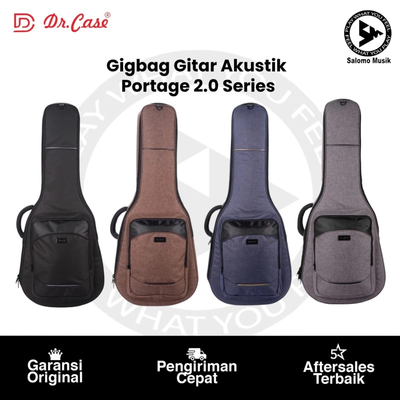 Gigbag Gitar Akustik Dr. Case Portage 2.0 Varian Warna Original