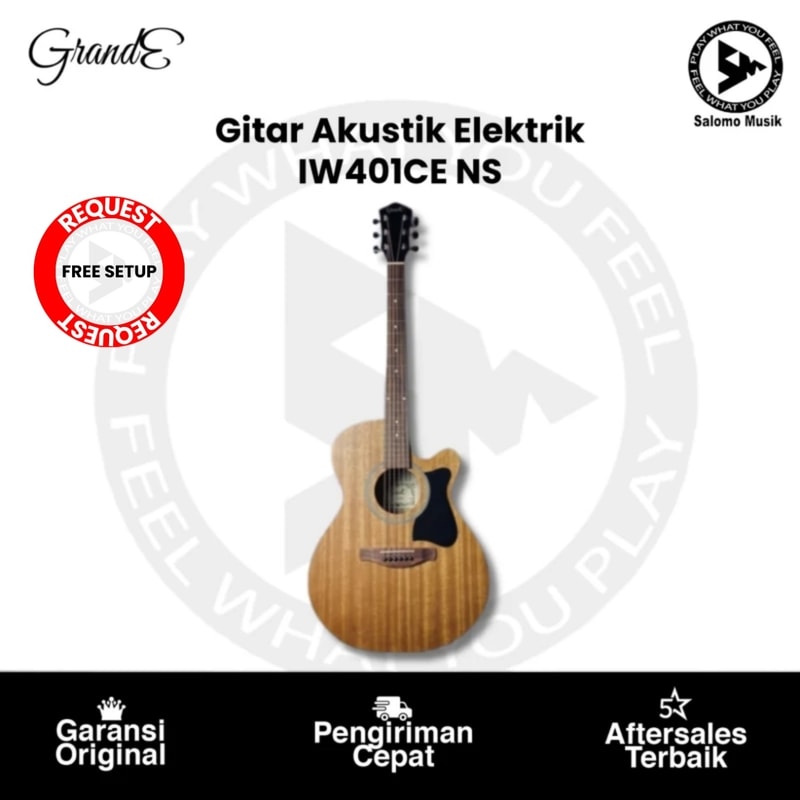 Gitar Akustik Elektrik GRANDE IW401CE NS Original
