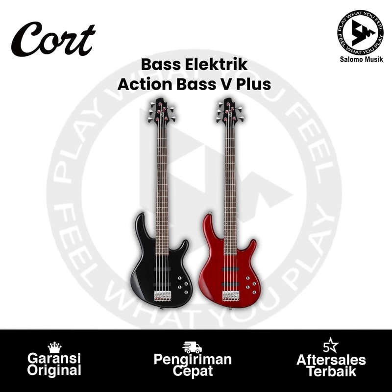 Bass Elektrik Cort Action Bass V Plus Varian Warna Original