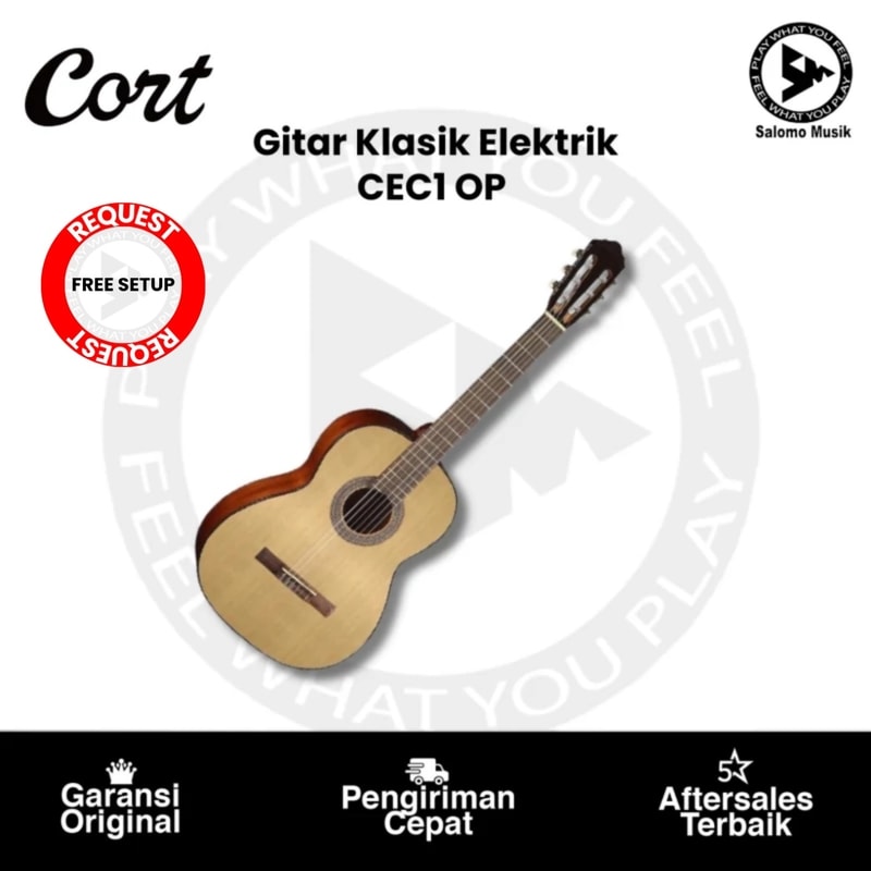 Gitar Klasik Elektrik Cort CEC1 OP Original