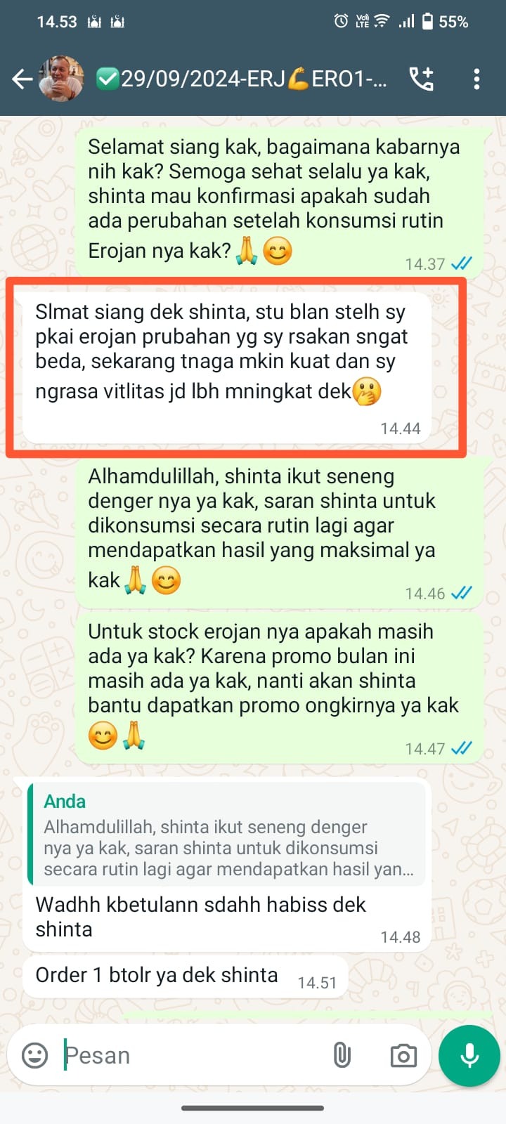 testimoni pengguna erojan