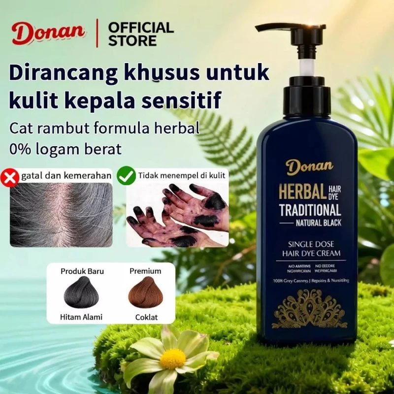 Krim Pewarna Rambut Herbal Donan