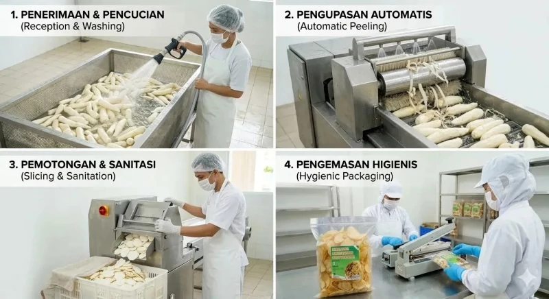 Proses pembuatan keripik