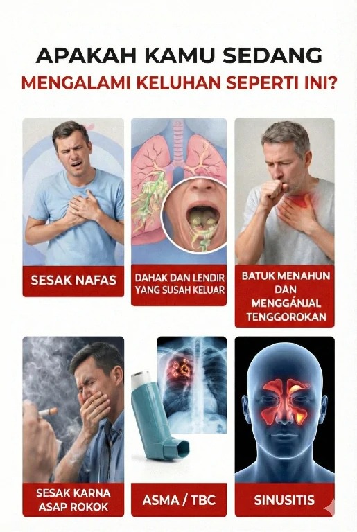 gambar tanda awal penumpukan racun di paru paru