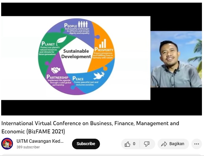 Dosen Magister Manajemen Menjadi Plenary Speaker pada BIZFAME 2021 Faculty of Business Management, Universiti Teknologi Mara (UiTM) Kedah Branch