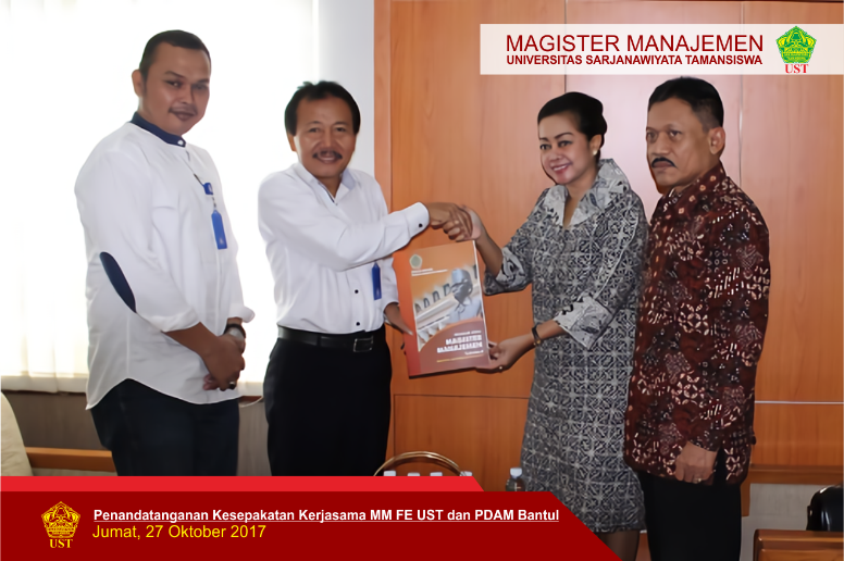 Penandatanganan Kesepakatan Kerjasama MM FE UST dan PDAM Bantul