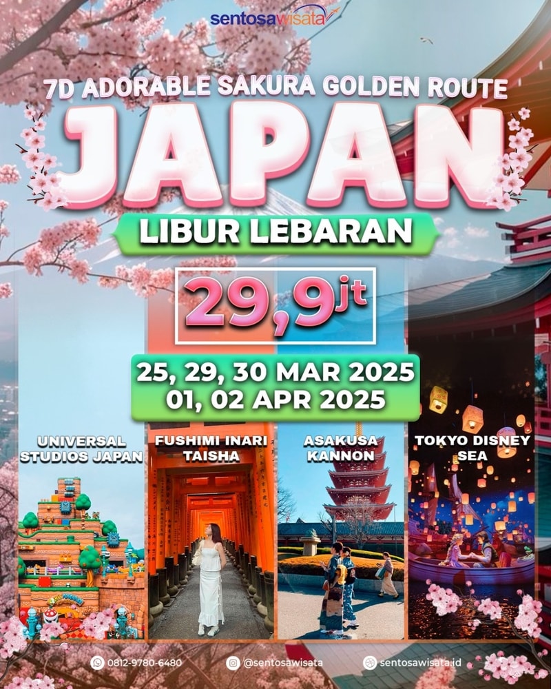 Paket Tour Jepang Lebaran Blossom 2025