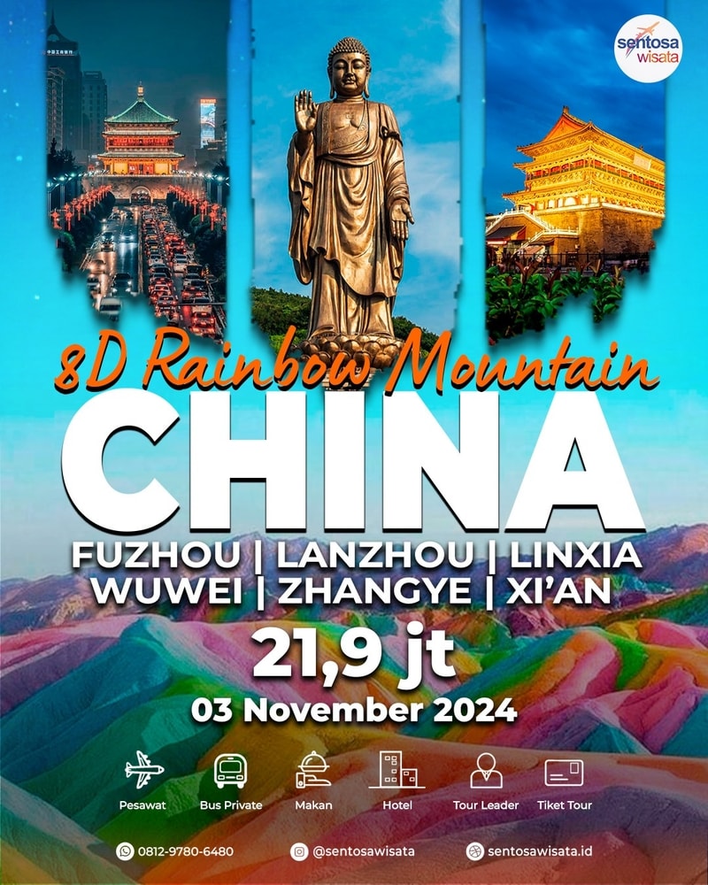 Paket Tour China Rainbow Mountain Silk Road