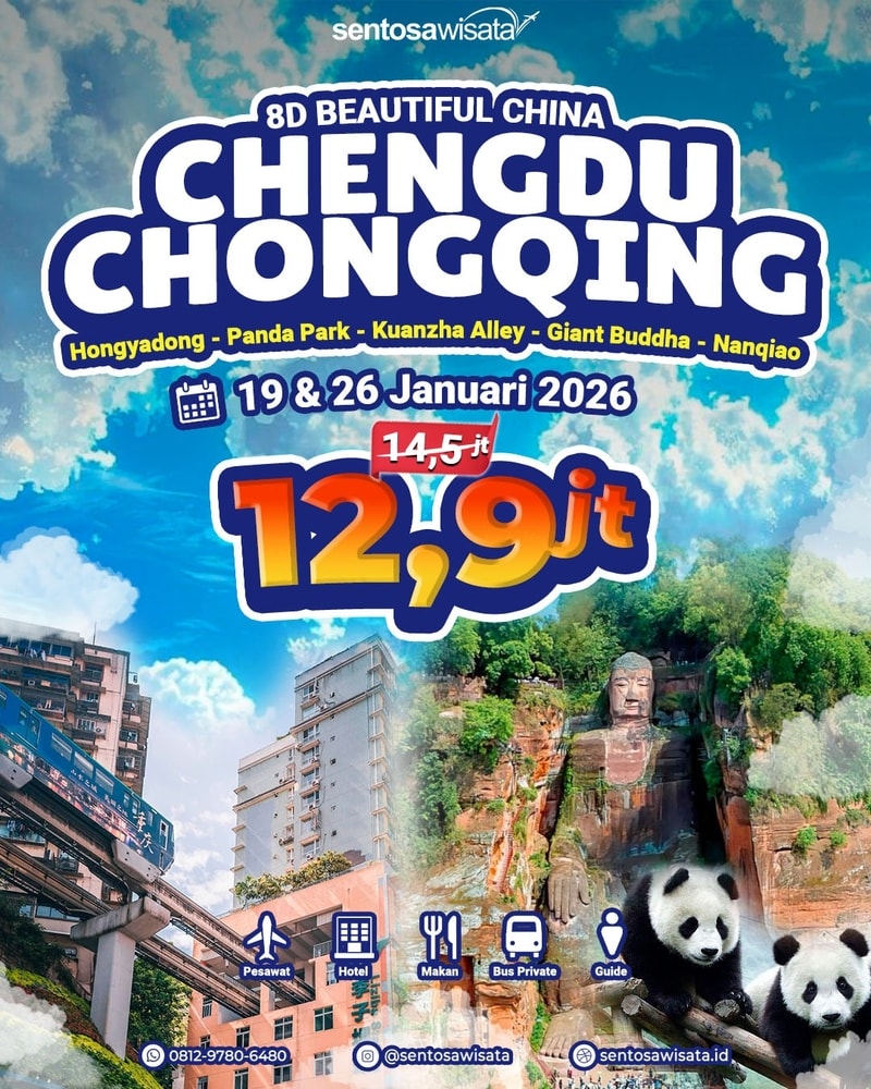 Paket Tour China Chengdu Chongqing