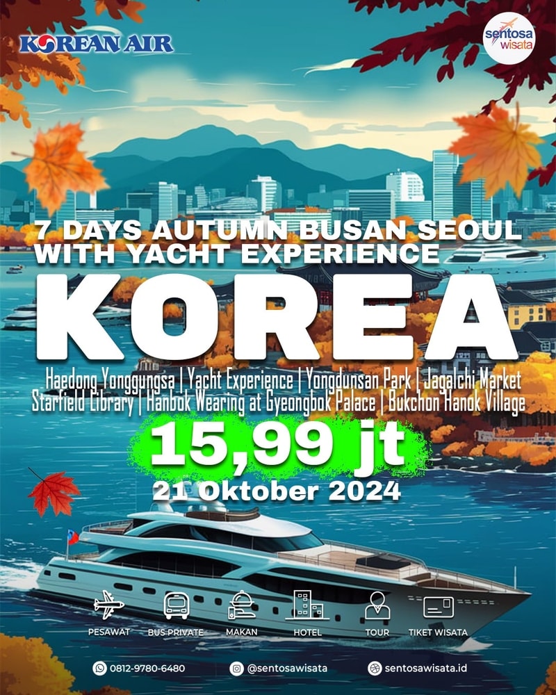 Paket Tour Korea Busan Seoul Autumn